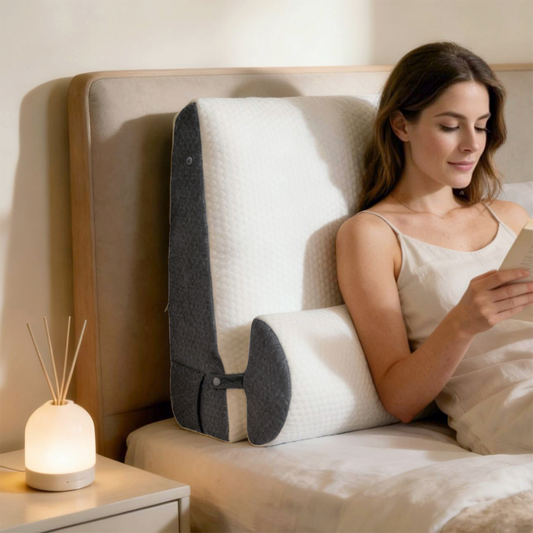 Dreamz Memory Foam Wedge Pillow Bed Back Neck Support Leg Raiser Cushion - Image 8