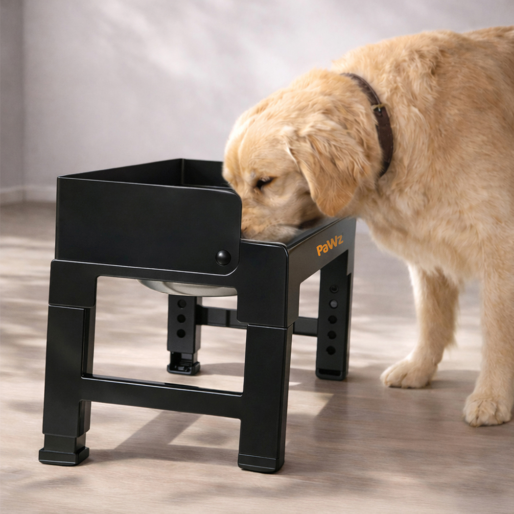 Pawz Elevated Dog Bowls Pet Feeder 6 Height Adjustable Raised Food Water Large - Image 7
