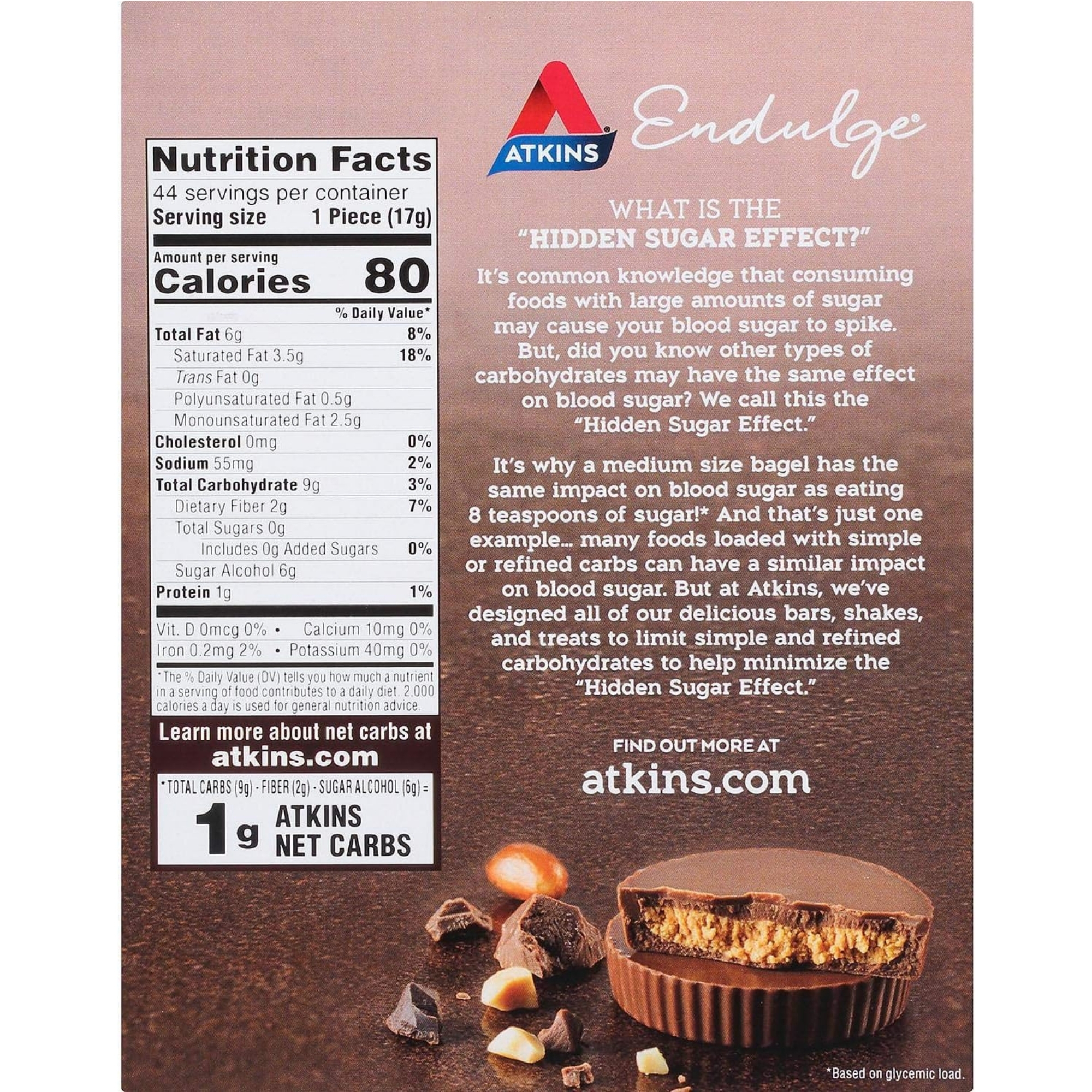 Atkins Peanut Butter Cups 10x17g - Image 2