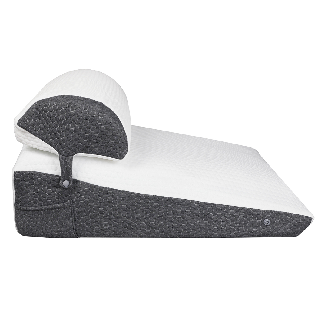Dreamz Memory Foam Wedge Pillow Bed Back Neck Support Leg Raiser Cushion - Image 2