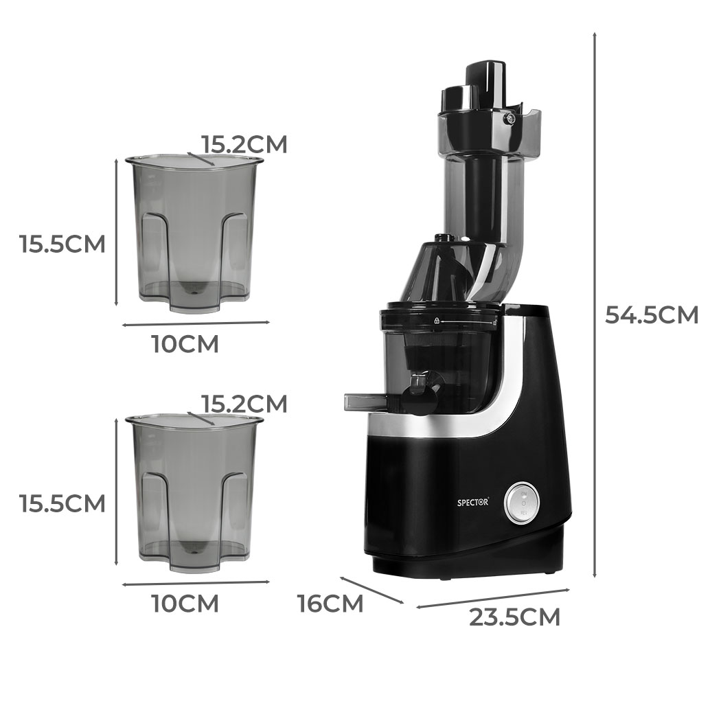 Spector Slow Juicer Cold Press Whole Black - Image 3