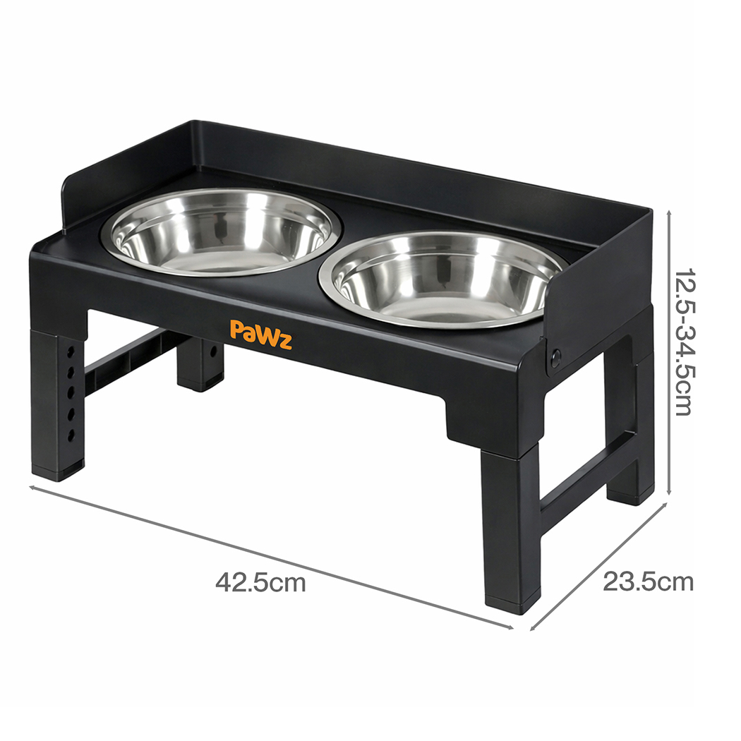 Pawz Elevated Dog Bowls Pet Feeder 6 Height Adjustable Raised Food Water Large - Image 3
